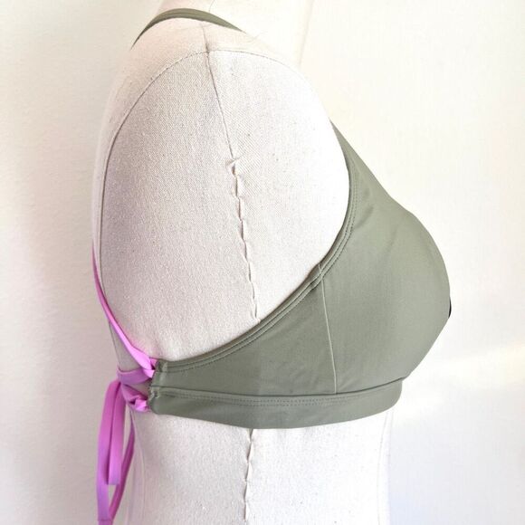 PrAna Tulum Swim Top Colorblock Halter Crisscross Back NWT Size XL - Picture 9 of 12